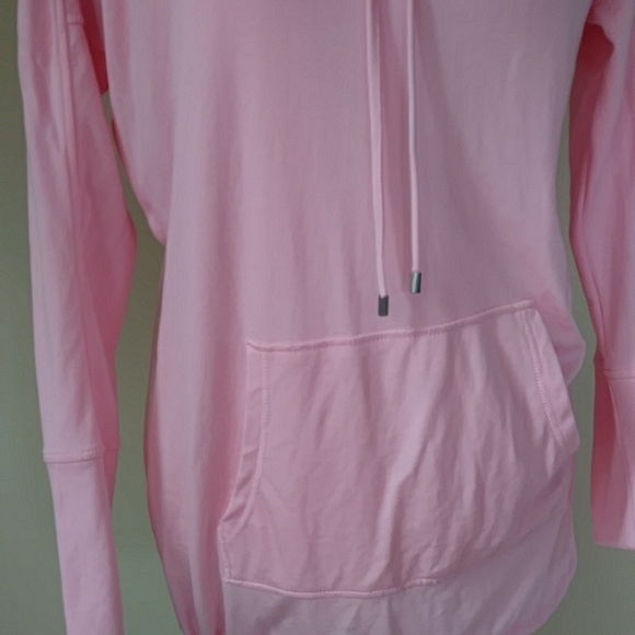 Cato Lyocell Cowl Neck Drawstring Kangaroo Pouch Top S Pink - Picture 6 of 15